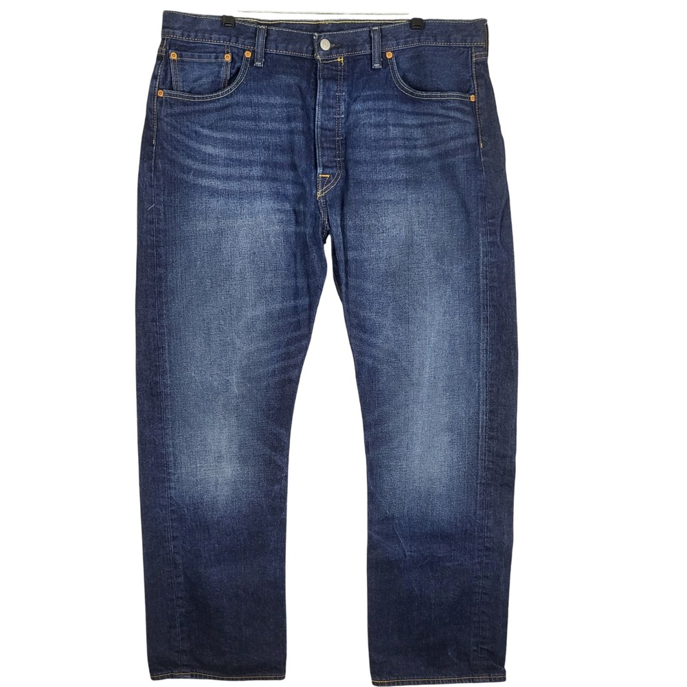 Levi's 501 Jeans Mens W40 L32‎ Dark Wash Denim Straight Leg Classic